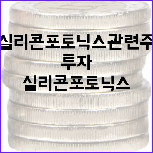 실리콘 포토닉스 관련주에 투자하는 방법 - 요약