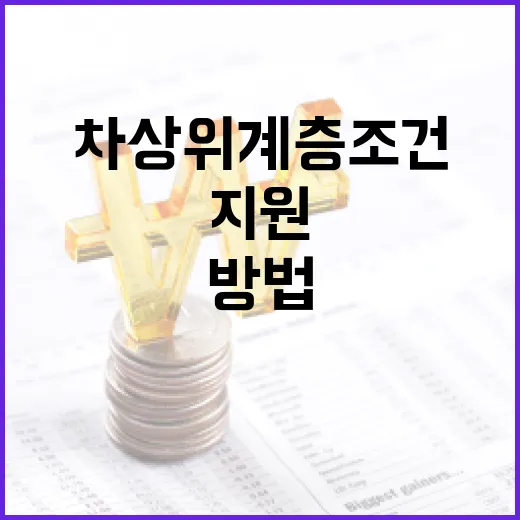 차상위계층 조건을 이해하고 지원받는 방법 - 요약