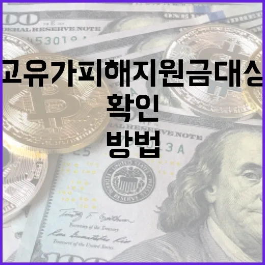 고유가 피해지원금 대상을 확인하는 방법 - 요약