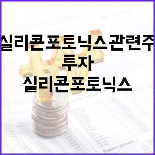 실리콘 포토닉스 관련주에 투자하는 방법 - 요약