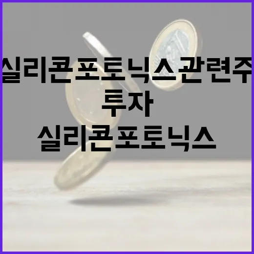 실리콘 포토닉스 관련주에 투자하는 방법 - 요약