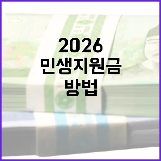 2026 민생지원금을 효과적으로 활용하는 방법 - 요약