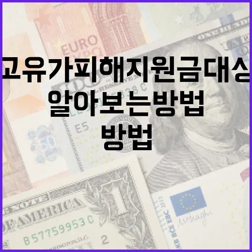 고유가 피해지원금 대상 알아보는 방법 - 요약