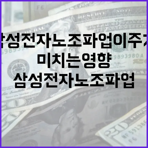 삼성전자 노조 파업이 주가에 미치는 영향 분석 방법 - 요약