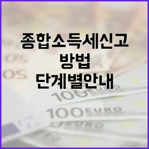 종합소득세 신고하는 방법: 단계별 안내 - 요약