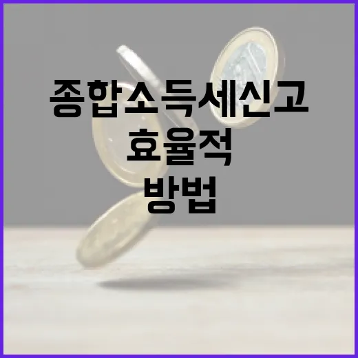 종합소득세 신고를 효율적으로 준비하는 방법 - 요약