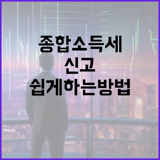 종합소득세 신고를 쉽게 하는 방법 - 요약