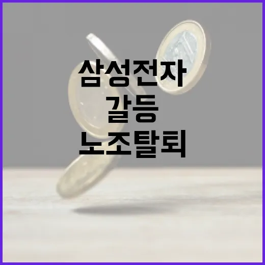 삼성전자 노조 탈퇴 갈등을 이해하는 방법 - 요약