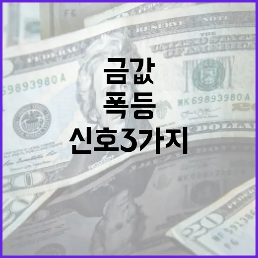 금값 폭등 전 신호 3가지를 알아보는 방법 - 요약