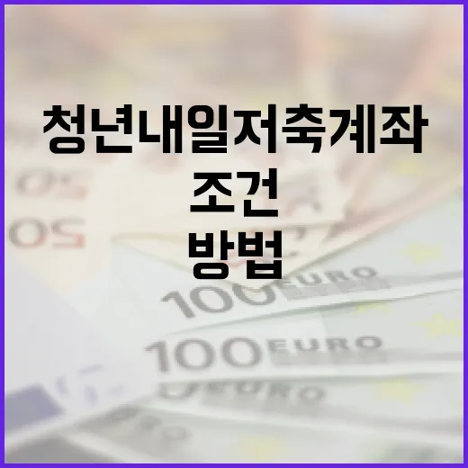 청년내일저축계좌 조건 알아보는 방법 - 요약