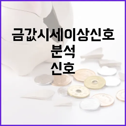 금값 시세 이상 신호를 분석하는 방법 - 요약