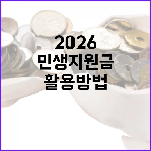 2026 민생지원금 활용 방법: 최대한 활용하려면 이렇게 - 요약