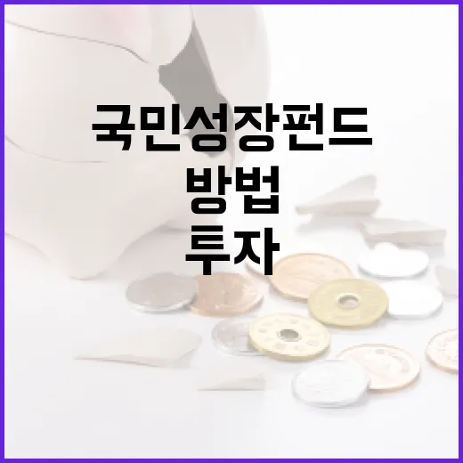 국민성장펀드에 투자하는 방법 - 요약