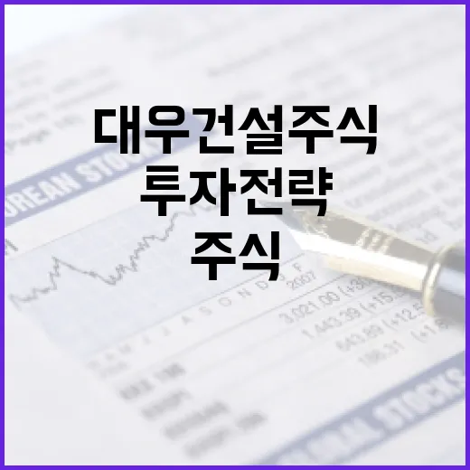 대우건설 주식 투자 전략을 세우는 방법 - 요약