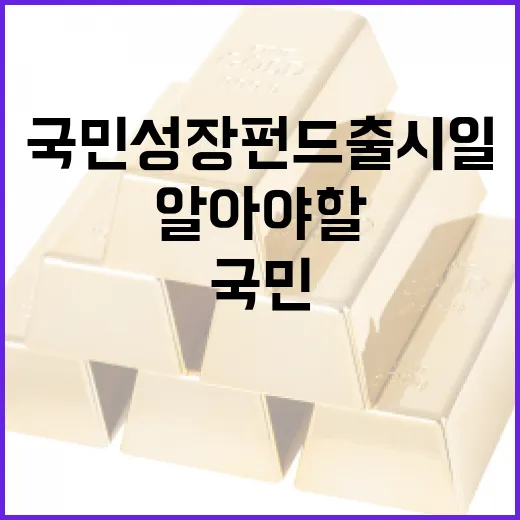 국민성장펀드 출시일에 대해 알아야 할 모든 것 - 요약