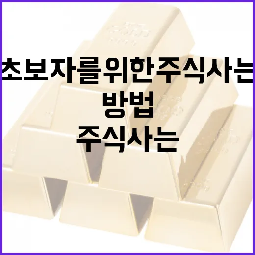 초보자를 위한 주식 사는 방법 - 요약