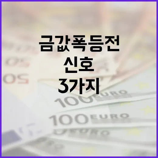 금값 폭등 전 알아야 할 3가지 신호 - 요약