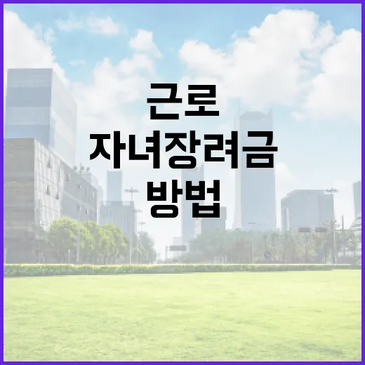 근로·자녀장려금을 최대한 활용하는 방법 - 요약