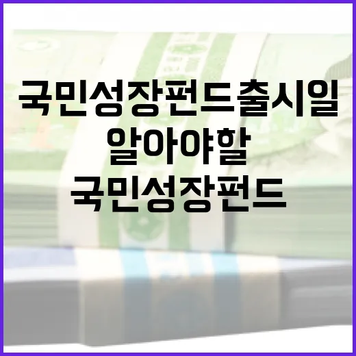 국민성장펀드 출시일에 대해 알아야 할 모든 것 - 요약