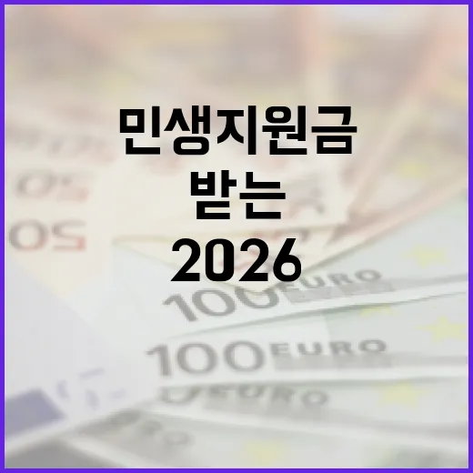 2026 민생지원금을 받는 방법과 혜택 - 요약