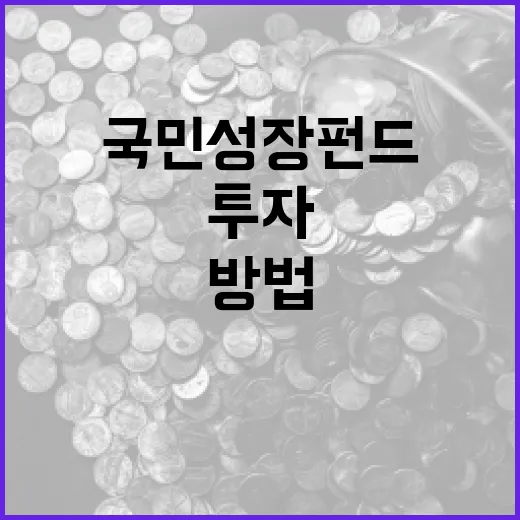 국민성장펀드에 투자하는 방법: 장점과 고려사항 - 요약