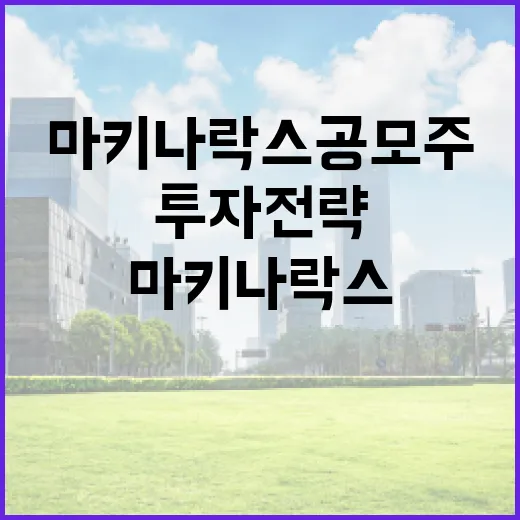 마키나락스 공모주 투자 전략: 성공적으로 투자하는 방법 - 요약
