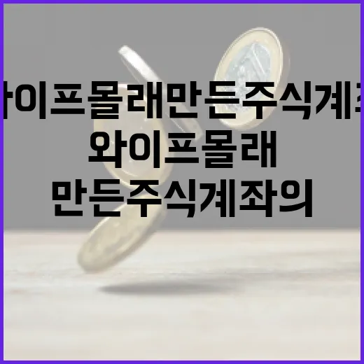 와이프 몰래 만든 주식계좌의 함정과 그 대처 방법 - 요약