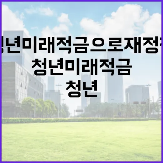 청년미래적금으로 재정적 안정성을 확보하는 방법 - 요약