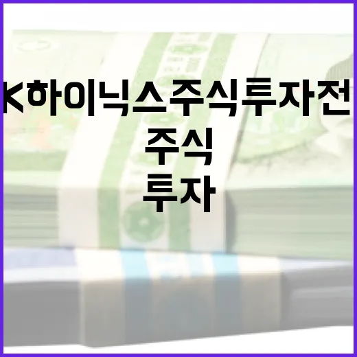 SK하이닉스 주식 투자 전략: 성공을 위한 가이드 - 요약