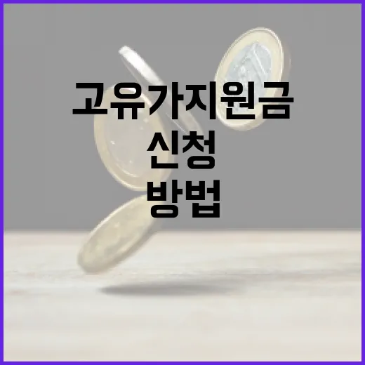 고유가 지원금을 신청하는 방법 - 요약