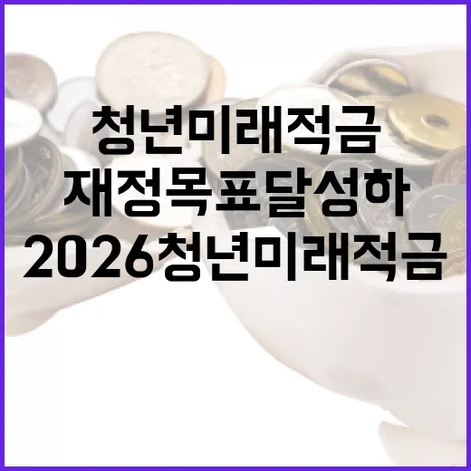 2026 청년미래적금 활용하여 재정 목표 달성하는 방법 - 요약