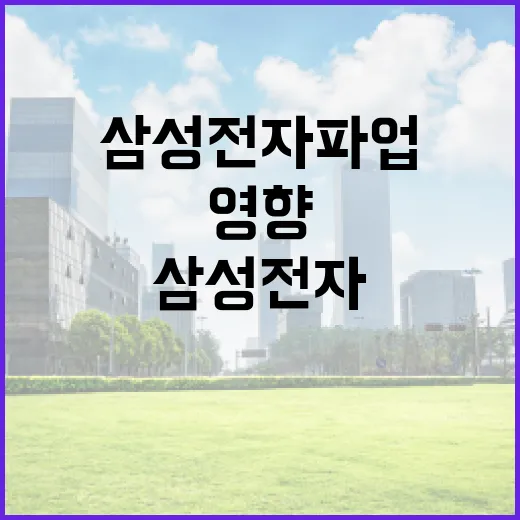 삼성전자 파업에 대한 금융적 영향 이해하기 - 요약