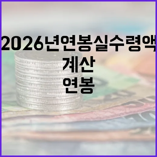 2026년 연봉 실수령액, 어떻게 계산할까? - 요약