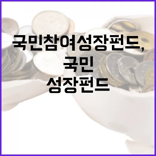 국민참여성장펀드, 어떻게 활용할까? - 요약
