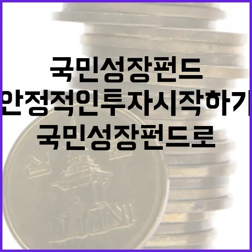 국민성장펀드로 안정적인 투자 시작하기 - 요약