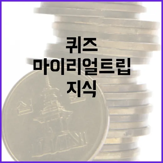 마이리얼트립 퀴즈로 여행 지식 쌓는 법 - 요약