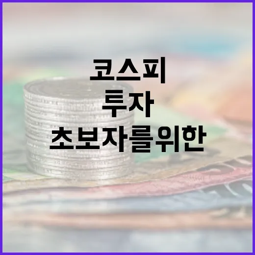 초보자를 위한 코스피 투자 방법 알아보기 - 요약