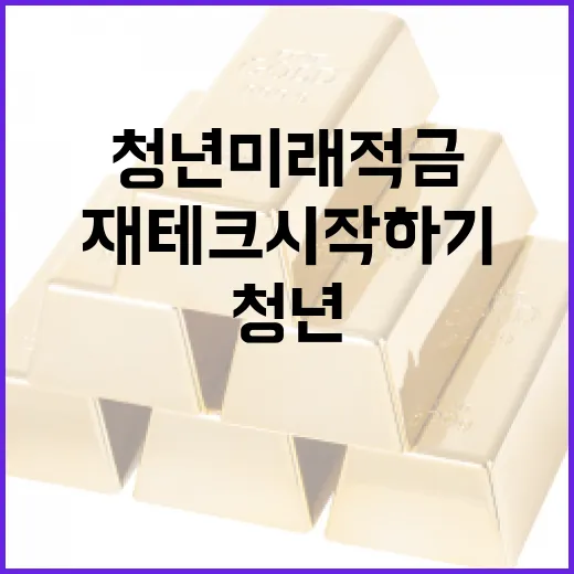 청년미래적금, 젊은 날의 재테크 시작하기 - 요약