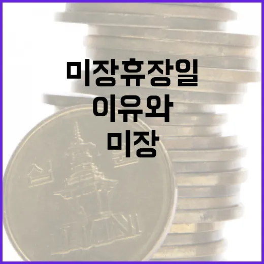 미장 휴장일을 알아두면 좋은 이유와 활용법 - 요약