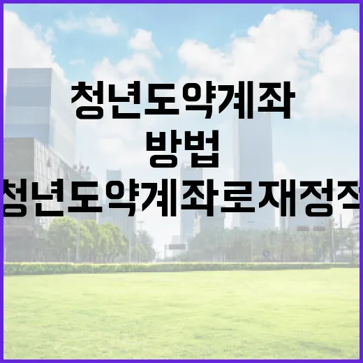 청년도약계좌로 재정적 도약을 이루는 방법 - 요약
