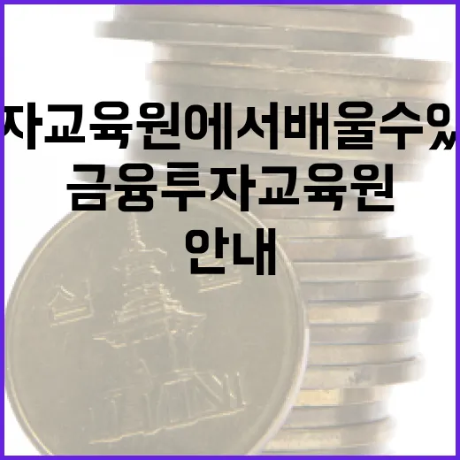 금융투자교육원에서 배울 수 있는 것들: 초보자를 위한 안내 - 요약