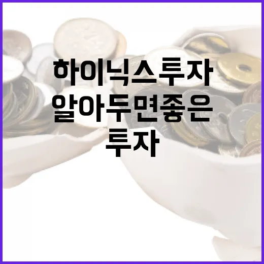 하이닉스 투자, 알아두면 좋은 팁 - 요약