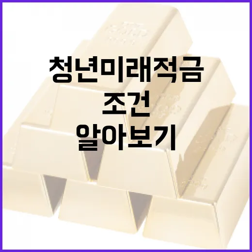 청년미래적금의 조건과 활용법 알아보기 - 요약