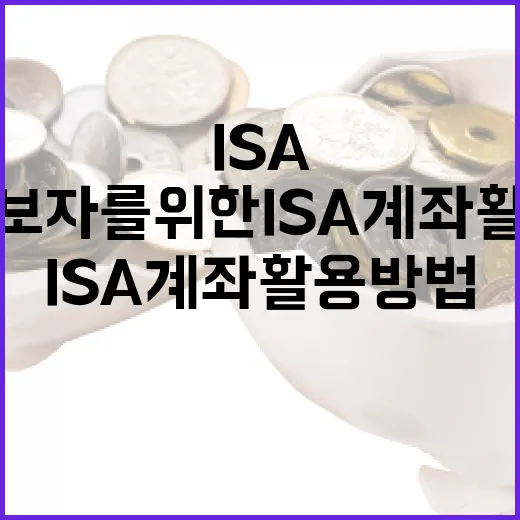 초보자를 위한 ISA 계좌 활용 방법 - 요약