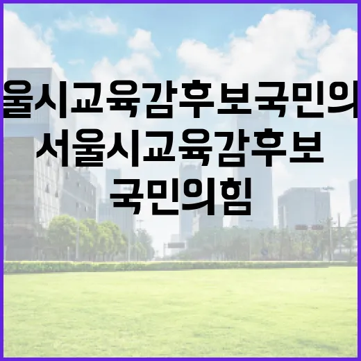 서울시 교육감 후보 국민의힘, 알아두면 좋은 정보 - 요약