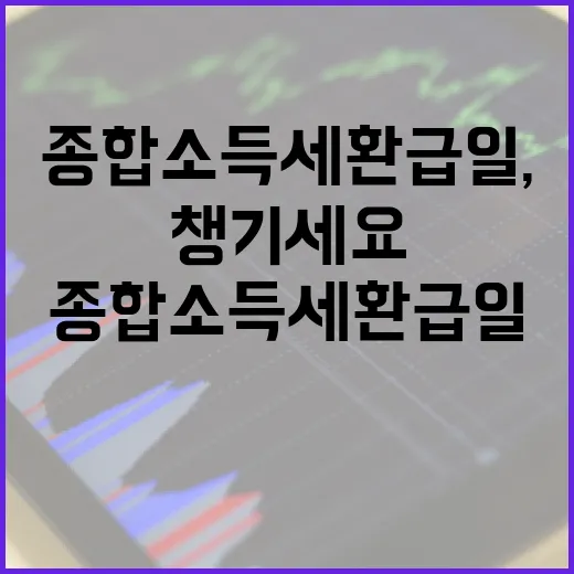 종합소득세 환급일, 이렇게 챙기세요 - 요약