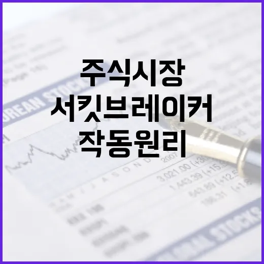 서킷브레이커의 뜻과 작동 원리: 주식 시장의 안전장치 - 요약