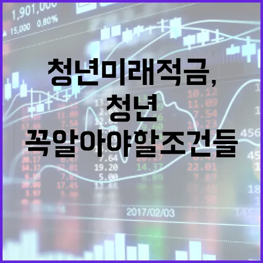 청년미래적금, 가입 전에 꼭 알아야 할 조건들 - 요약