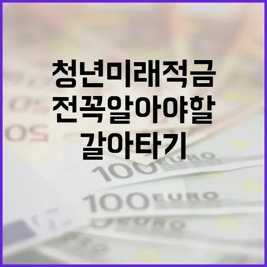 청년미래적금, 갈아타기 전 꼭 알아야 할 팁 - 요약