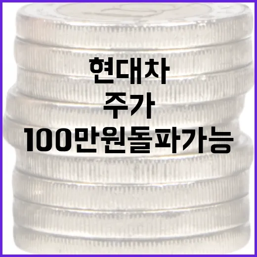 현대차 주가, 100만원 돌파 가능할까? - 요약
